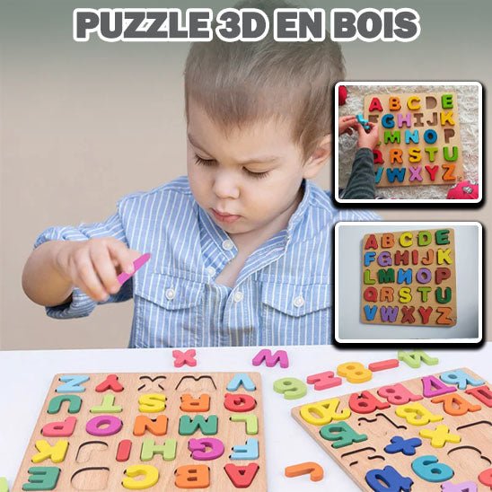 Puzzle enfant bois 3D